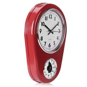 horloge vintage rouge KIMISS