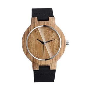 montre bois et cuir Unendlich U