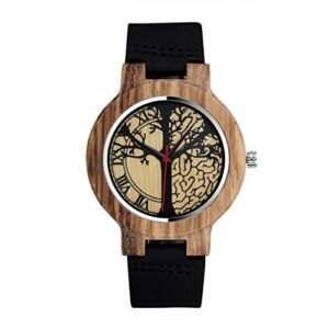 montre cadran bois homme Unendlich U