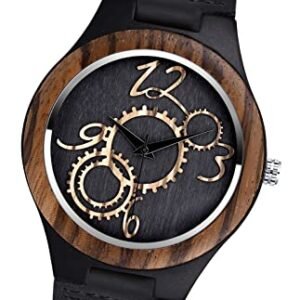 montre bois et marbre MicLee