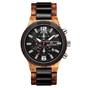 montre homme en bois nature et decouverte RORIOS