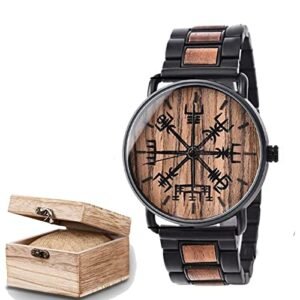 montre en bois viking AVLUZ